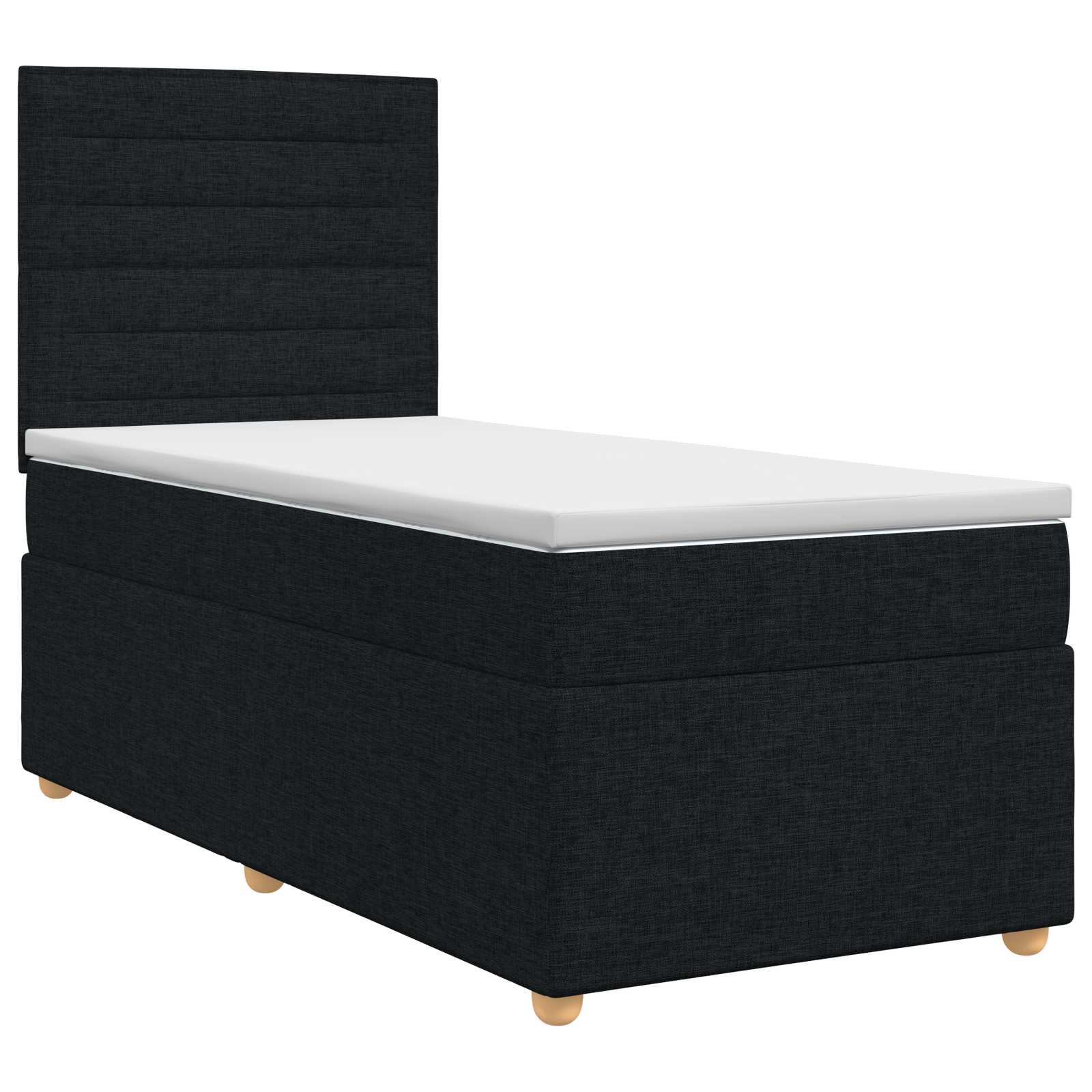 3453769_1.jpg vidaXL Posteľ boxspring s matracom Čierna 90 x 190 cm Látka – Obrázok 1
