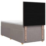 vidaXL Posteľ boxspring s matracom Sivohnedá 90 x 190 cm Látka – Obrázok 7