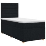 vidaXL Posteľ boxspring s matracom Čierna 90 x 200 cm Látka
