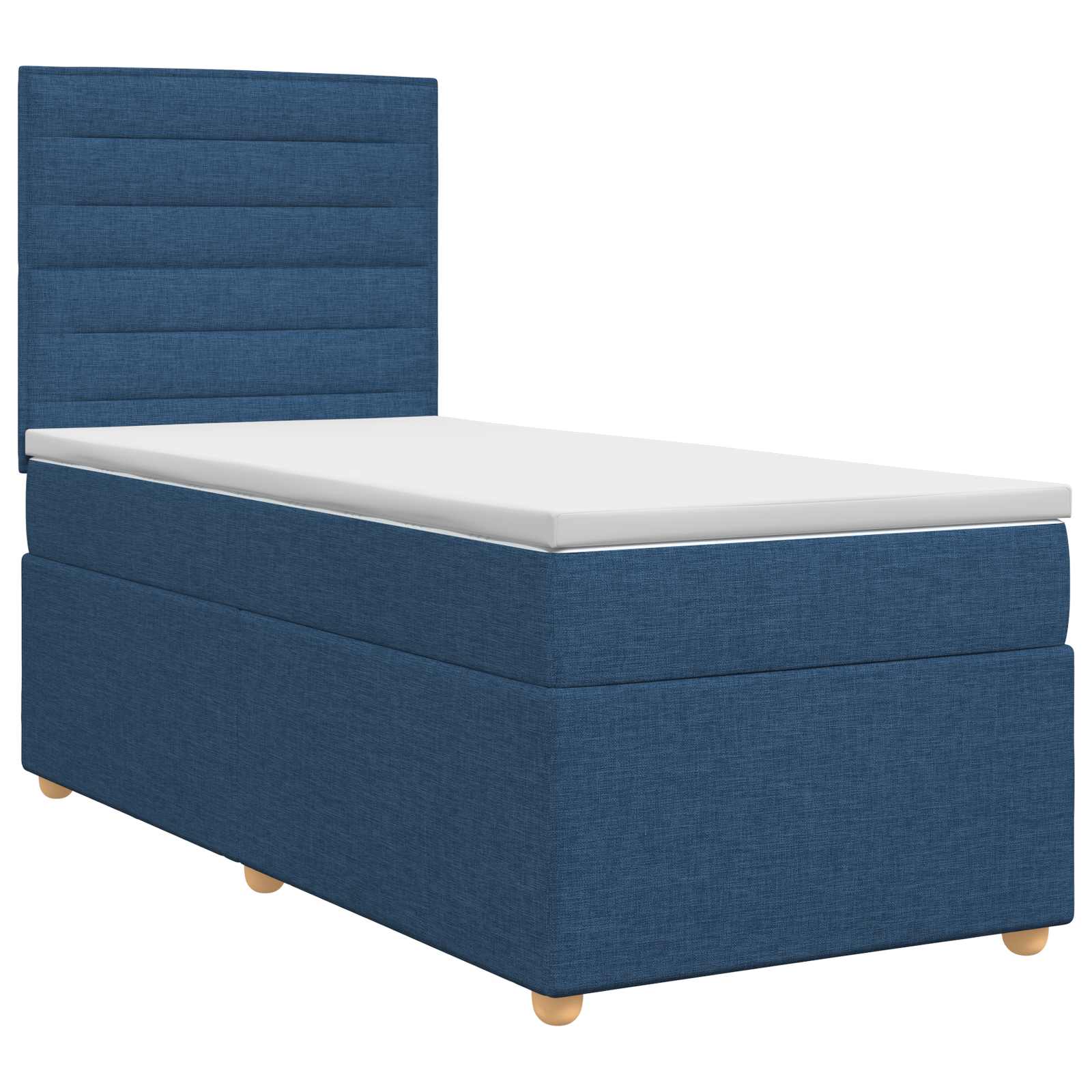 3453794_1.jpg vidaXL Posteľ boxspring s matracom Modrá 90 x 200 cm Látka – Obrázok 1
