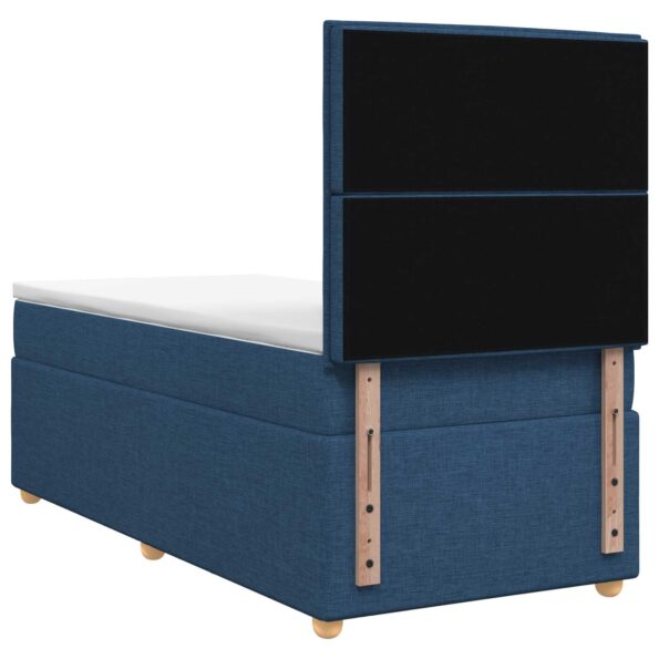 vidaXL Posteľ boxspring s matracom Modrá 90 x 200 cm Látka – Obrázok 7
