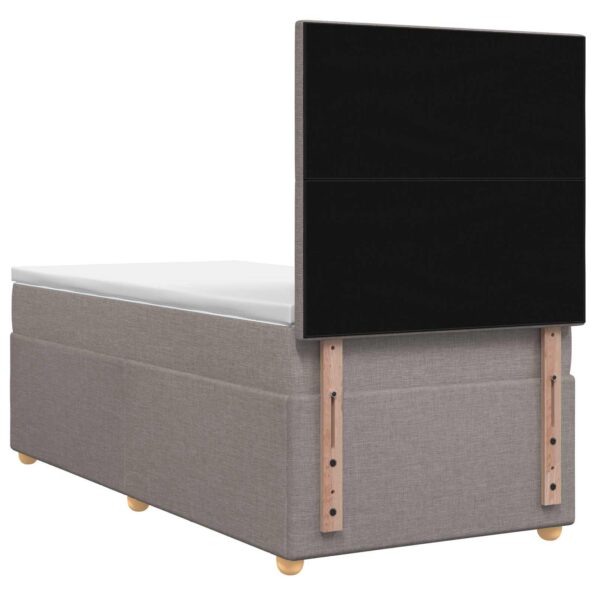 vidaXL Posteľ boxspring s matracom Sivohnedá 90 x 200 cm Látka – Obrázok 7
