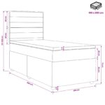 vidaXL Posteľ boxspring s matracom Svetlosivá 100 x 200 cm Látka – Obrázok 10