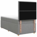 vidaXL Posteľ boxspring s matracom Svetlosivá 100 x 200 cm Látka – Obrázok 7