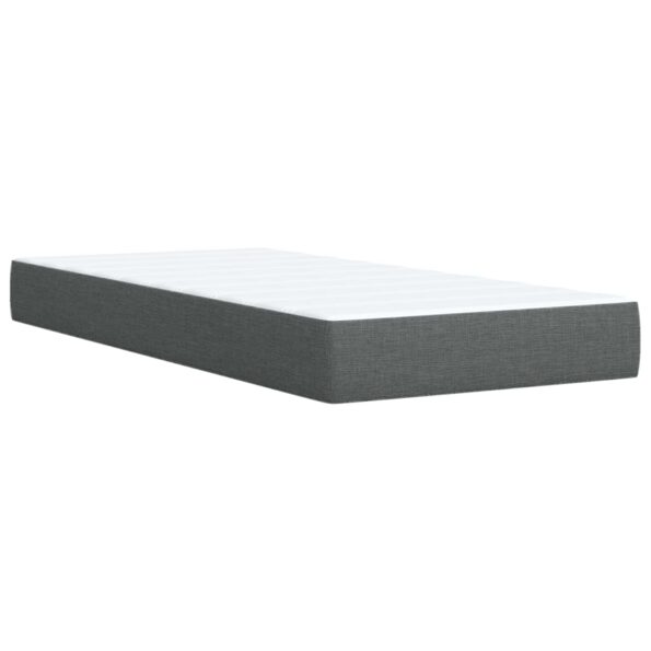 vidaXL Posteľ boxspring s matracom Tmavosivá 100 x 200 cm Látka – Obrázok 5