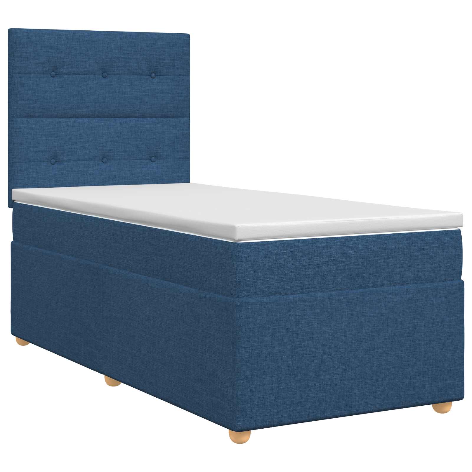 3453822_1.jpg vidaXL Posteľ boxspring s matracom Modrá 100 x 200 cm Látka – Obrázok 1