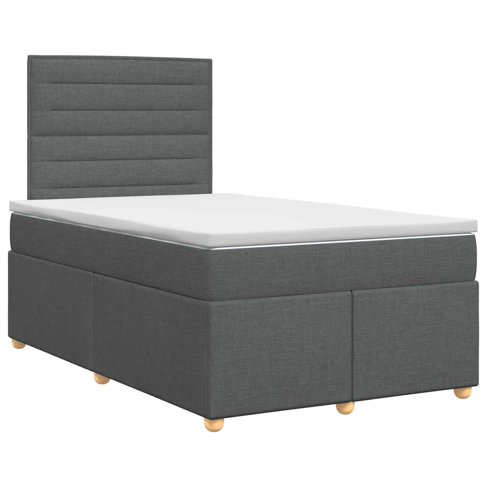 3453831_1.jpg vidaXL Posteľ boxspring s matracom Tmavosivá 120 x 190 cm Látka – Obrázok 1