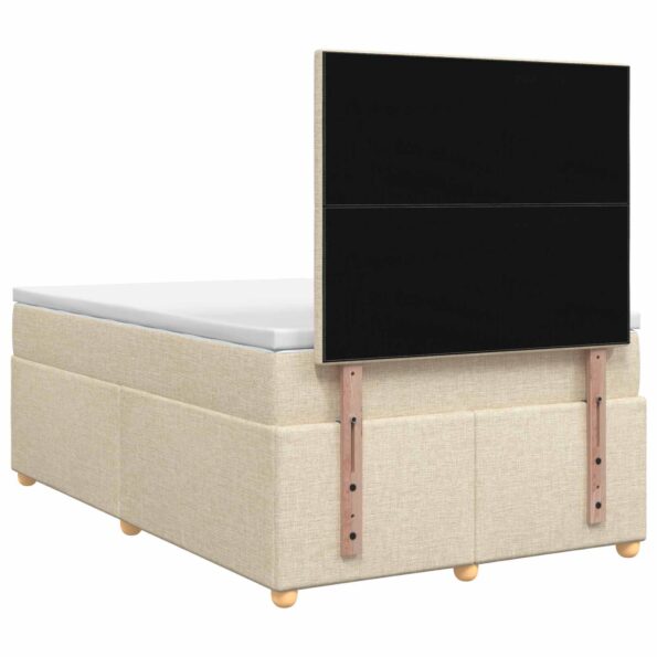 vidaXL Posteľ boxspring s matracom Krémová 120 x 190 cm Látka – Obrázok 7