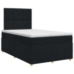 vidaXL Posteľ boxspring s matracom Čierna 120 x 200 cm Látka