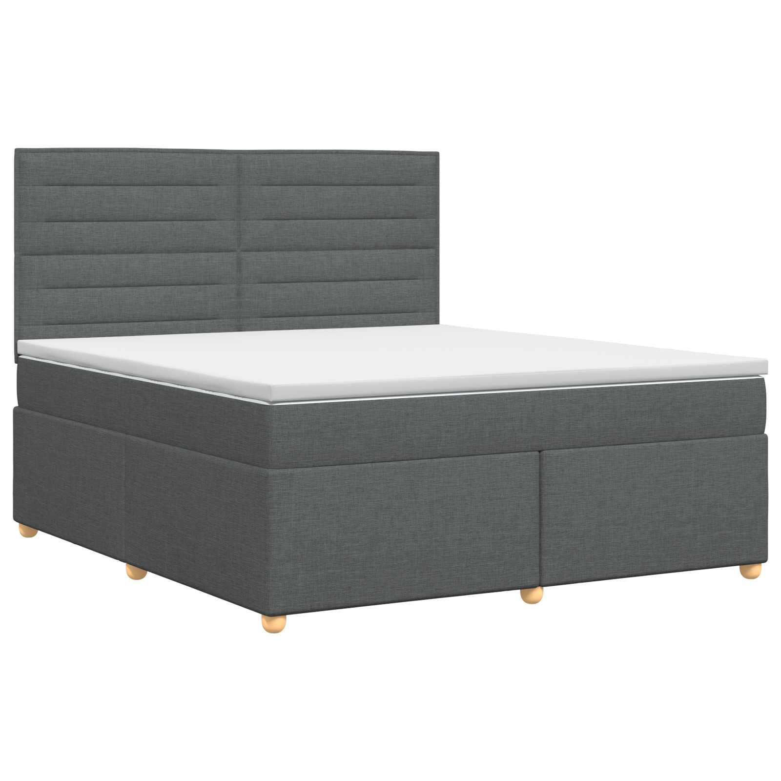 3453894_1.jpg vidaXL Posteľ boxspring s matracom Tmavosivá 140 x 200 cm Látka – Obrázok 1