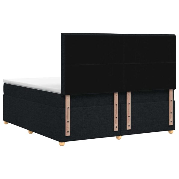 vidaXL Posteľ boxspring s matracom Čierna 160 x 200 cm Látka – Obrázok 8
