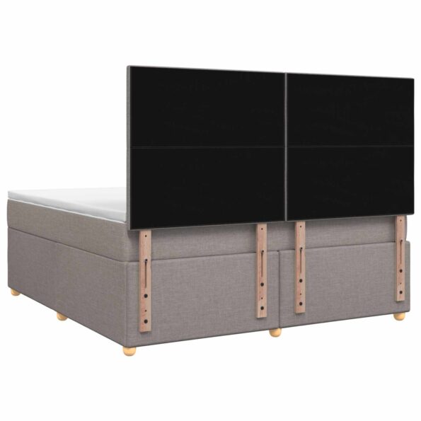 vidaXL Posteľ boxspring s matracom Sivohnedá 160 x 200 cm Látka – Obrázok 7