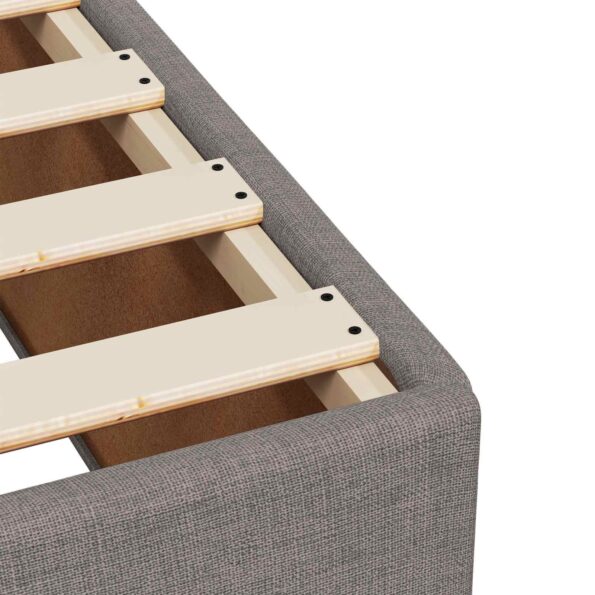 vidaXL Posteľ boxspring s matracom Sivohnedá 160 x 200 cm Látka – Obrázok 9