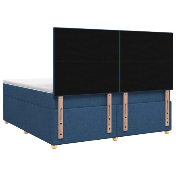 vidaXL Posteľ boxspring s matracom Modrá 160 x 200 cm Látka – Obrázok 7