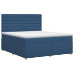 vidaXL Posteľ boxspring s matracom Modrá 180 x 200 cm Látka