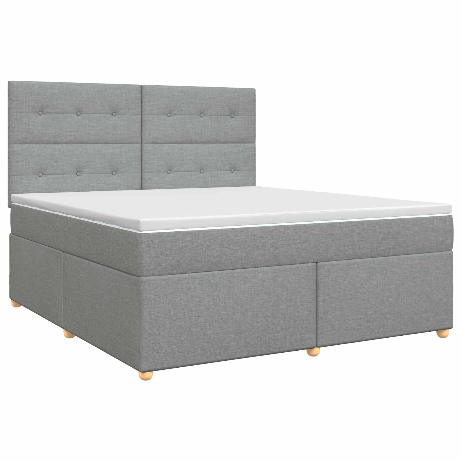 3453942_1.jpg vidaXL Posteľ boxspring s matracom Svetlosivá 180 x 200 cm Látka – Obrázok 1