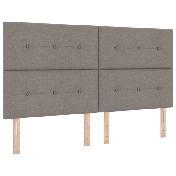 vidaXL Posteľ boxspring s matracom Sivohnedá 180 x 200 cm Látka – Obrázok 3