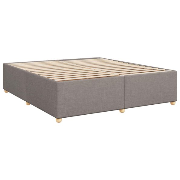 vidaXL Posteľ boxspring s matracom Sivohnedá 180 x 200 cm Látka – Obrázok 4