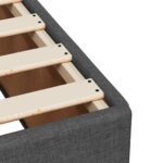 vidaXL Posteľ boxspring s matracom Tmavosivá 200 x 200 cm Látka – Obrázok 9
