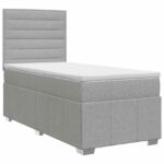 vidaXL Posteľ boxspring s matracom Svetlosivá 80 x 200 cm Látka