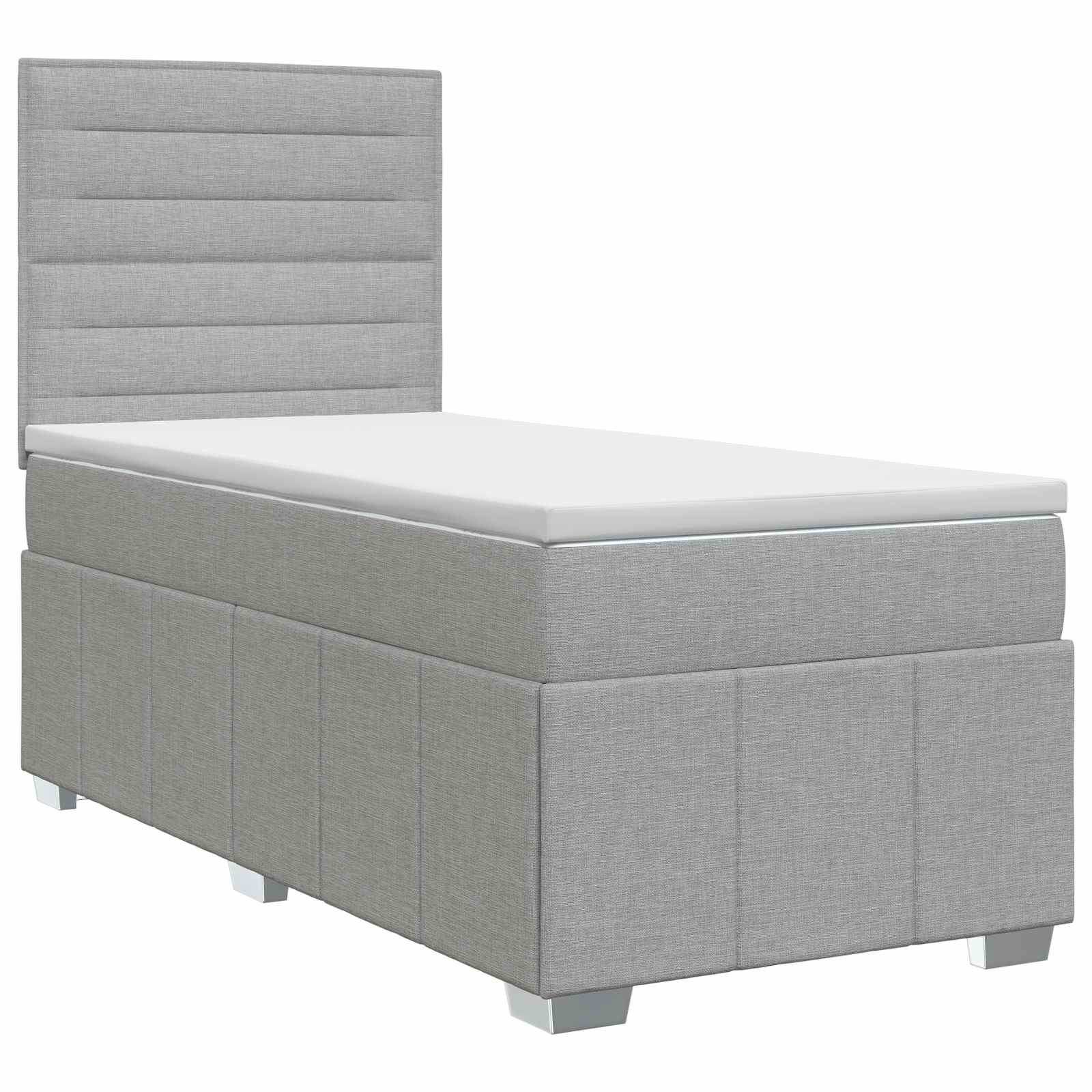 3454001_1.jpg vidaXL Posteľ boxspring s matracom Svetlosivá 80 x 200 cm Látka – Obrázok 1