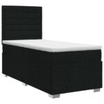 vidaXL Posteľ boxspring s matracom Čierna 80 x 200 cm Látka