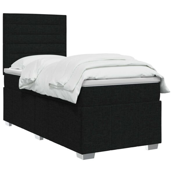 vidaXL Posteľ boxspring s matracom Čierna 80 x 200 cm Látka – Obrázok 2