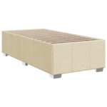 vidaXL Posteľ boxspring s matracom Krémová 90 x 190 cm Látka – Obrázok 4