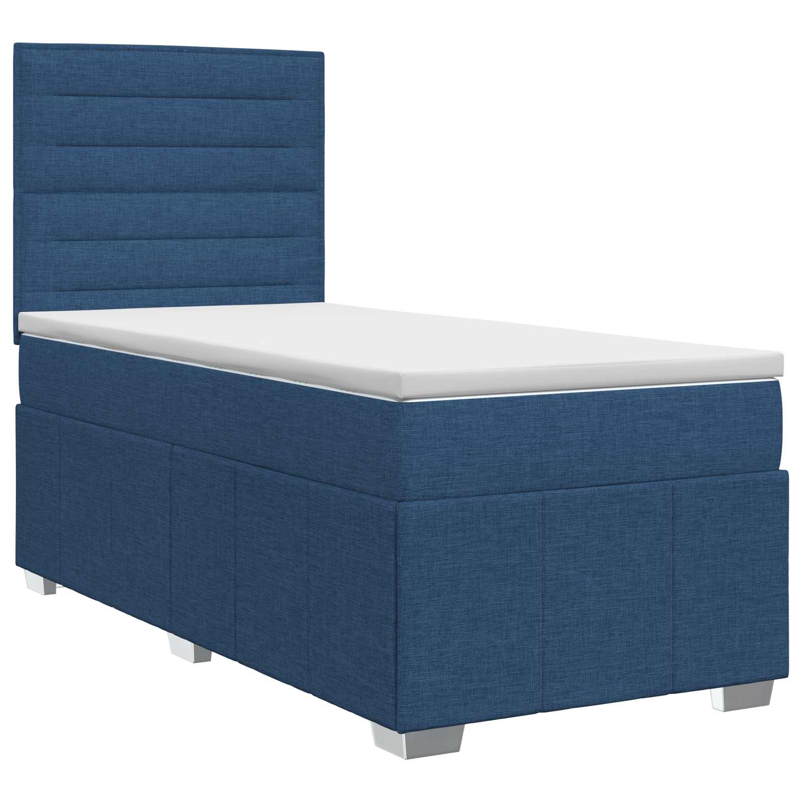 3454049_1.jpg vidaXL Posteľ boxspring s matracom Modrá 90 x 200 cm Látka – Obrázok 1