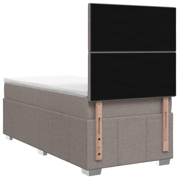 vidaXL Posteľ boxspring s matracom Sivohnedá 90 x 200 cm Látka – Obrázok 7