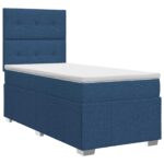 vidaXL Posteľ boxspring s matracom Modrá 100 x 200 cm Látka