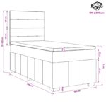 vidaXL Posteľ boxspring s matracom Modrá 100 x 200 cm Látka – Obrázok 10