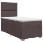 vidaXL Posteľ boxspring s matracom Tmavohnedá 100 x 200 cm Látka