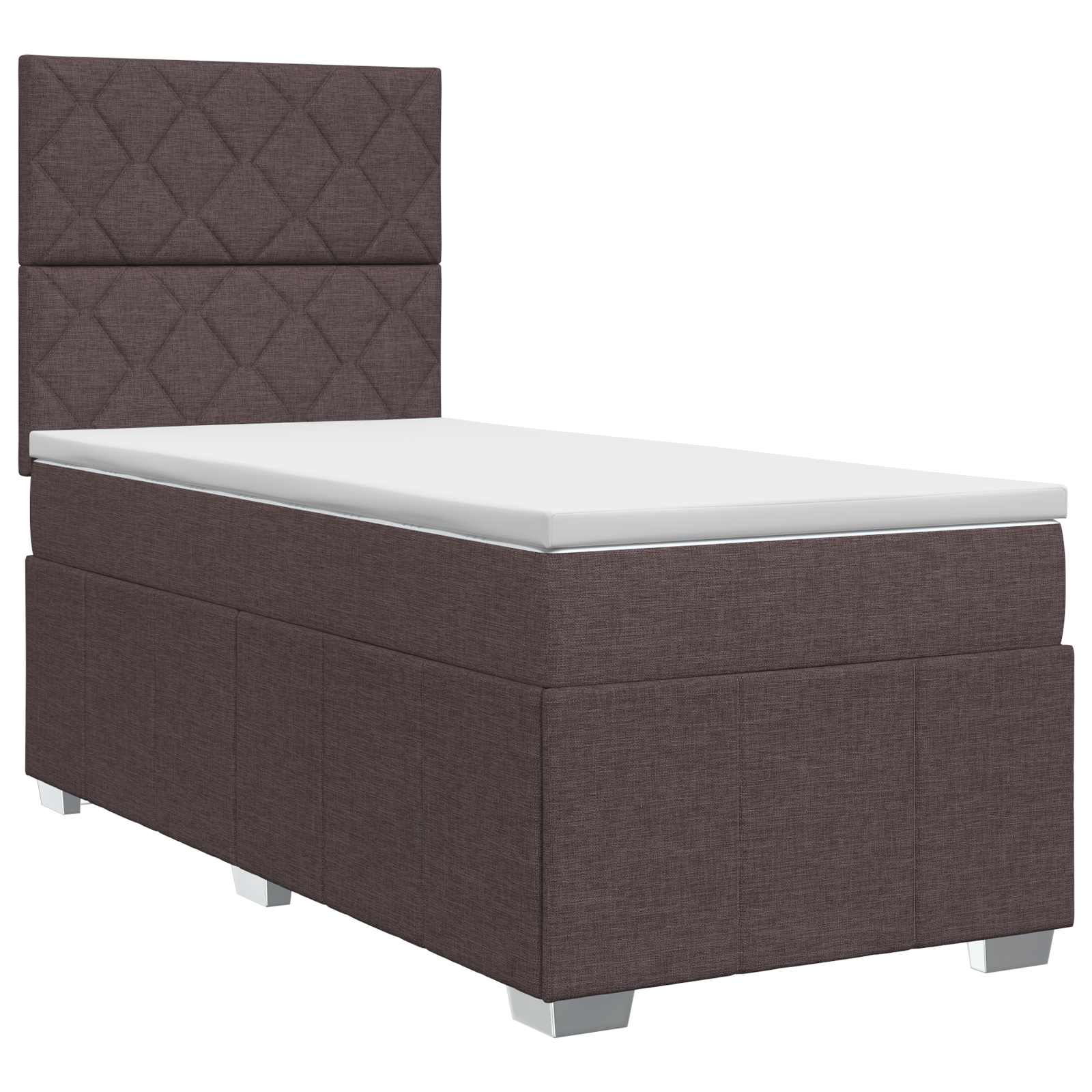3454081_1.jpg vidaXL Posteľ boxspring s matracom Tmavohnedá 100 x 200 cm Látka – Obrázok 1