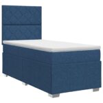 vidaXL Posteľ boxspring s matracom Modrá 100 x 200 cm Látka