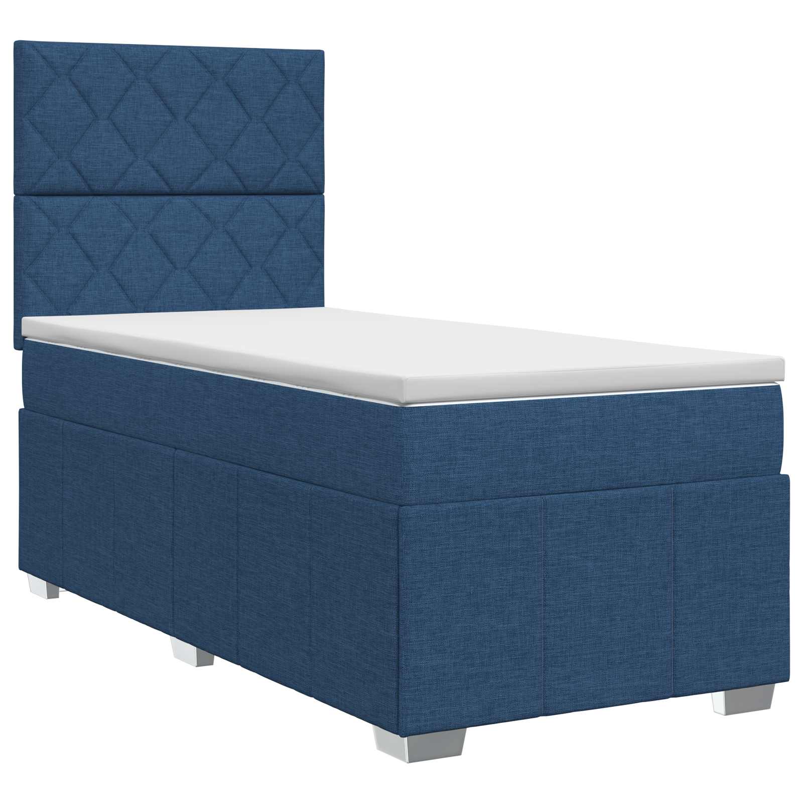 3454084_1.jpg vidaXL Posteľ boxspring s matracom Modrá 100 x 200 cm Látka – Obrázok 1
