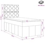 vidaXL Posteľ boxspring s matracom Modrá 100 x 200 cm Látka – Obrázok 10
