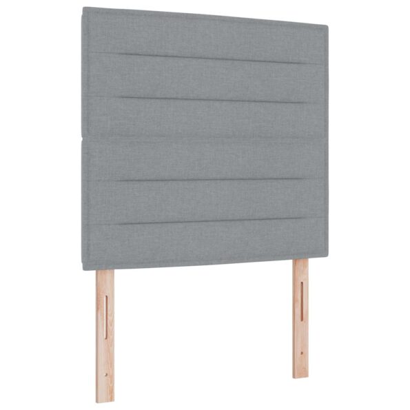 vidaXL Posteľ boxspring s matracom Svetlosivá 120 x 190 cm Látka – Obrázok 3