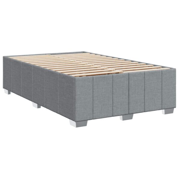 vidaXL Posteľ boxspring s matracom Svetlosivá 120 x 190 cm Látka – Obrázok 4