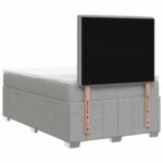 vidaXL Posteľ boxspring s matracom Svetlosivá 120 x 190 cm Látka – Obrázok 7