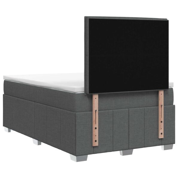 vidaXL Posteľ boxspring s matracom Tmavosivá 120 x 190 cm Látka – Obrázok 7