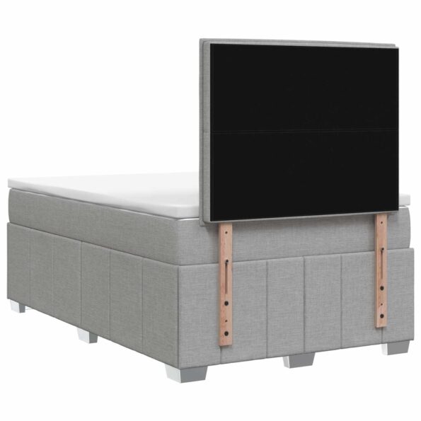 vidaXL Posteľ boxspring s matracom Svetlosivá 120 x 200 cm Látka – Obrázok 7