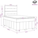 vidaXL Posteľ boxspring s matracom Modrá 120 x 200 cm Látka – Obrázok 10