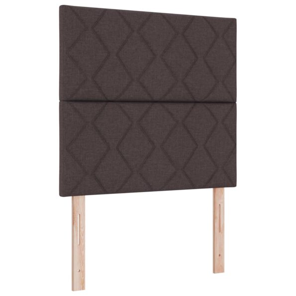 vidaXL Posteľ boxspring s matracom Tmavohnedá 120 x 200 cm Látka – Obrázok 3