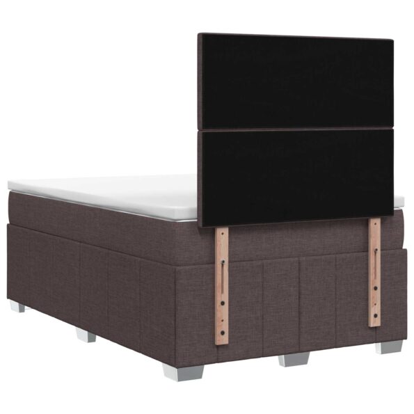 vidaXL Posteľ boxspring s matracom Tmavohnedá 120 x 200 cm Látka – Obrázok 7