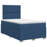 vidaXL Posteľ boxspring s matracom Modrá 120 x 200 cm Látka