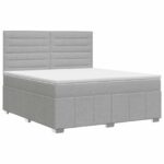 vidaXL Posteľ boxspring s matracom Svetlosivá 140 x 190 cm Látka