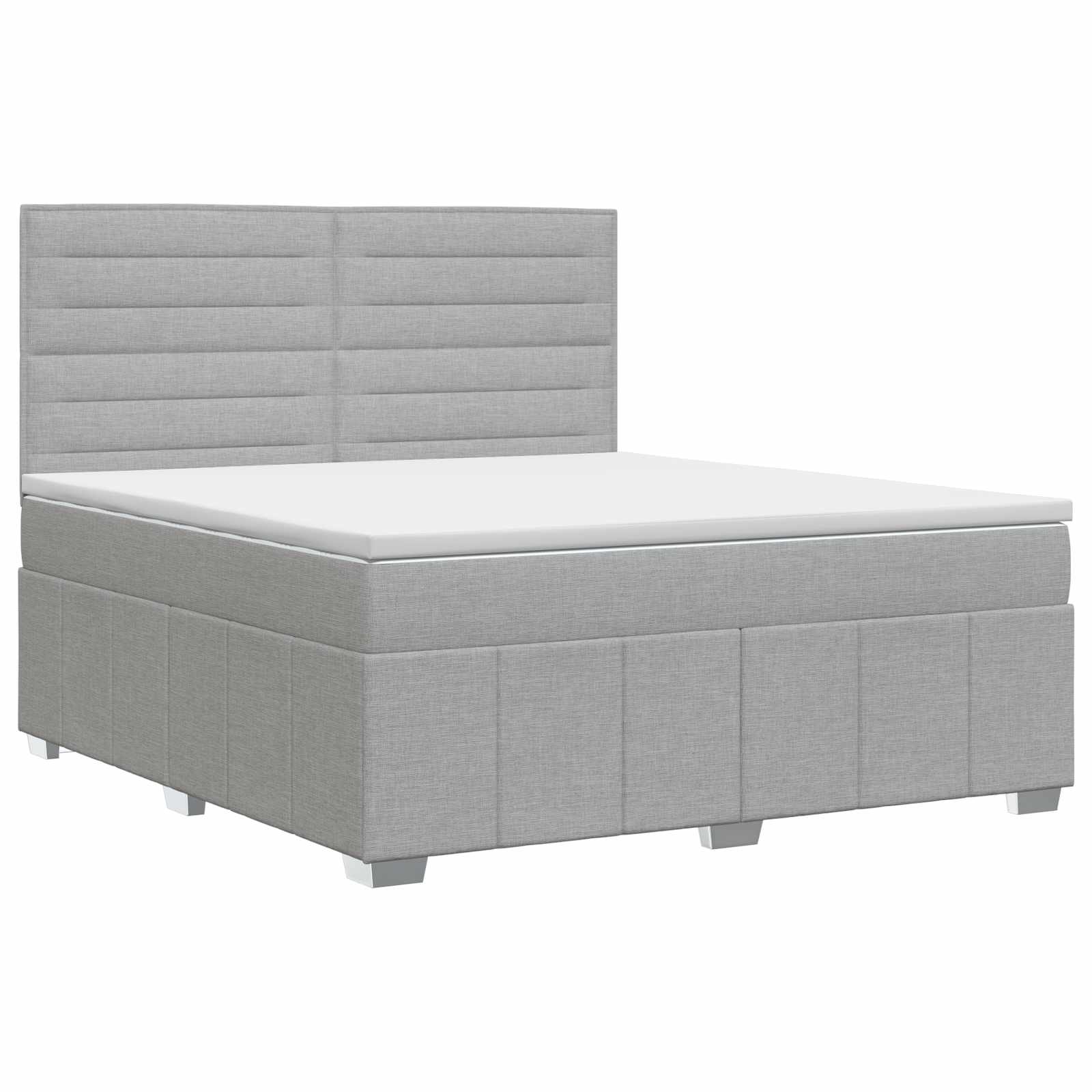 3454127_1.jpg vidaXL Posteľ boxspring s matracom Svetlosivá 140 x 190 cm Látka – Obrázok 1