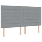 vidaXL Posteľ boxspring s matracom Svetlosivá 140 x 190 cm Látka – Obrázok 3