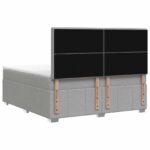 vidaXL Posteľ boxspring s matracom Svetlosivá 140 x 190 cm Látka – Obrázok 7